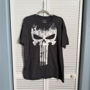 Marvel Men's Dark Gray Punisher T-Shirt